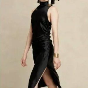banana republic eclipse silk midi dress- NWT- Size Large